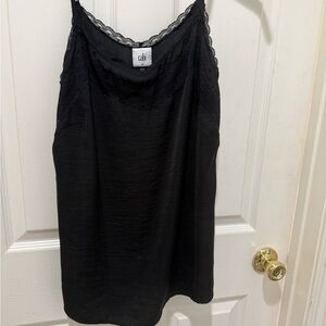 CAbi Black Lace Trim Chemise